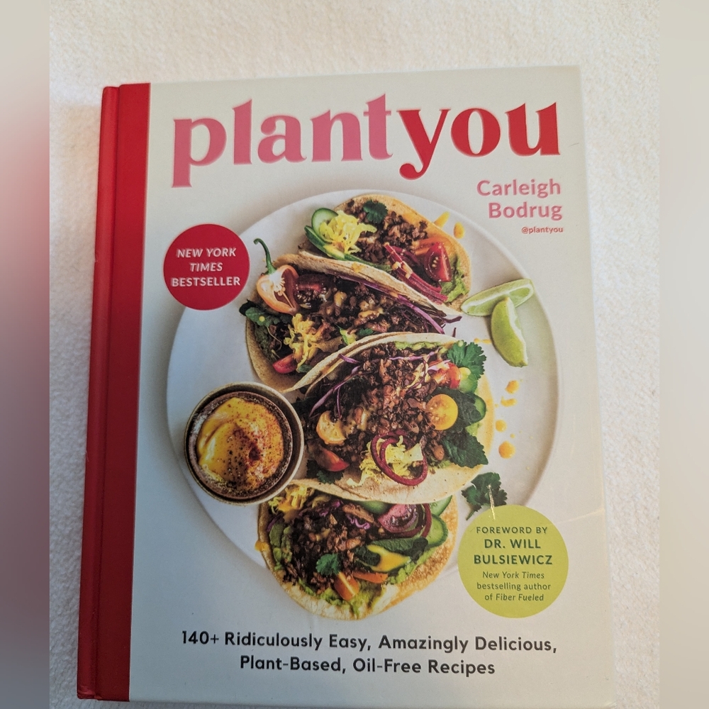 Plant-Based Cookbook with Red Spine